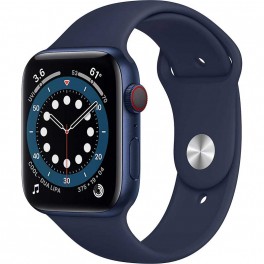 Apple Watch 6 40mm blue Aluminium Case with deep navy Sport Band