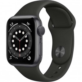 Apple Watch 6 40mm space gray Aluminium Case with Black Sport Band